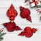 Northlight 2-Finish Commercial Size Finial Shatterproof Christmas Ornaments - 10" - Red - Set of 4